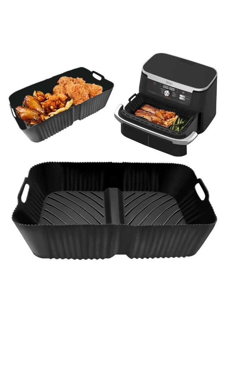 Air fryer Liners For Ninja Foodi Flexdrawer AF 500UK 10.4L 2 X Silicone Liners