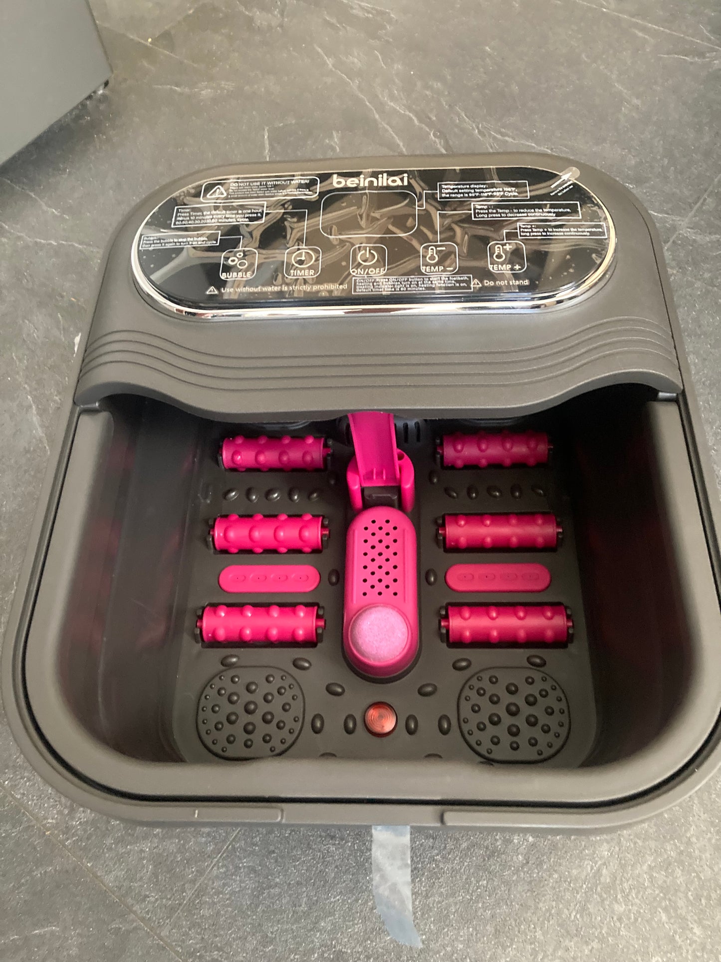 Luxurious Collapsible Electric Foot Spa Massager With XL Touch Screen Display