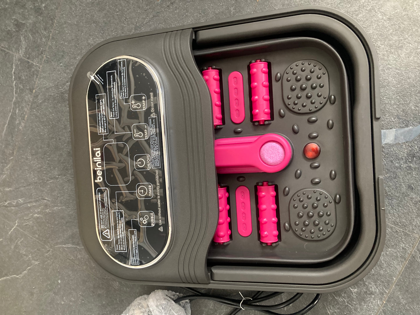 Luxurious Collapsible Electric Foot Spa Massager With XL Touch Screen Display
