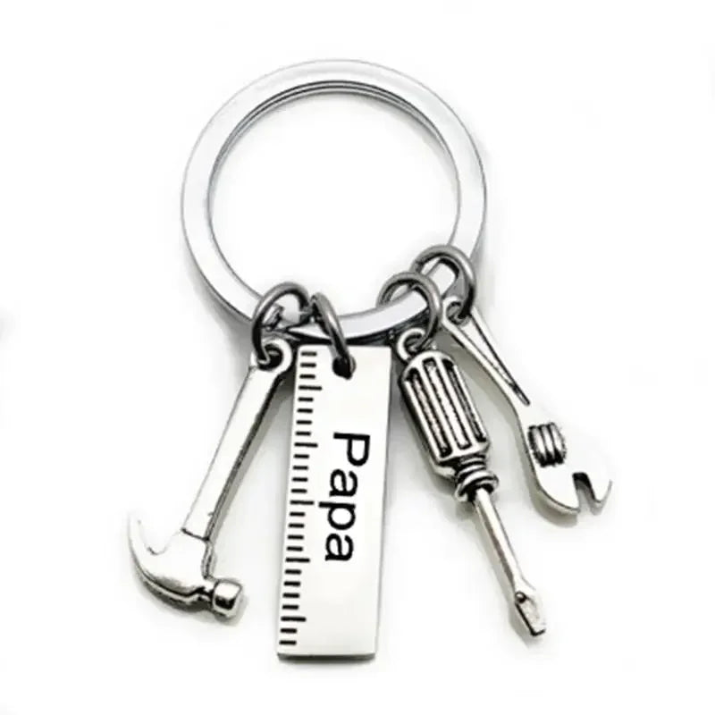Dad/Grandpa/Papa Keyring, Mini screwdriver, Hammer & Wrench