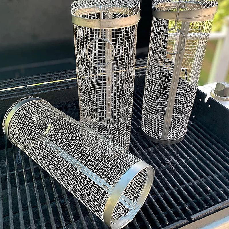 BBQ Rolling Grill Basket