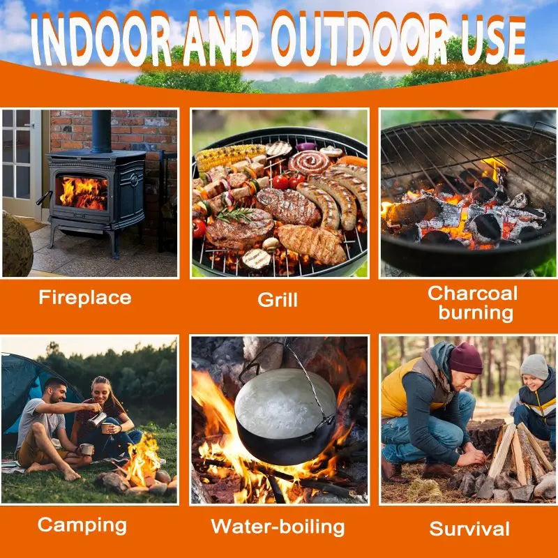 60 Natural Wood Fire Starters For BBQ, Chimney Starters and wood burners