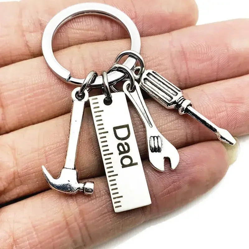 Dad/Grandpa/Papa Keyring, Mini screwdriver, Hammer & Wrench