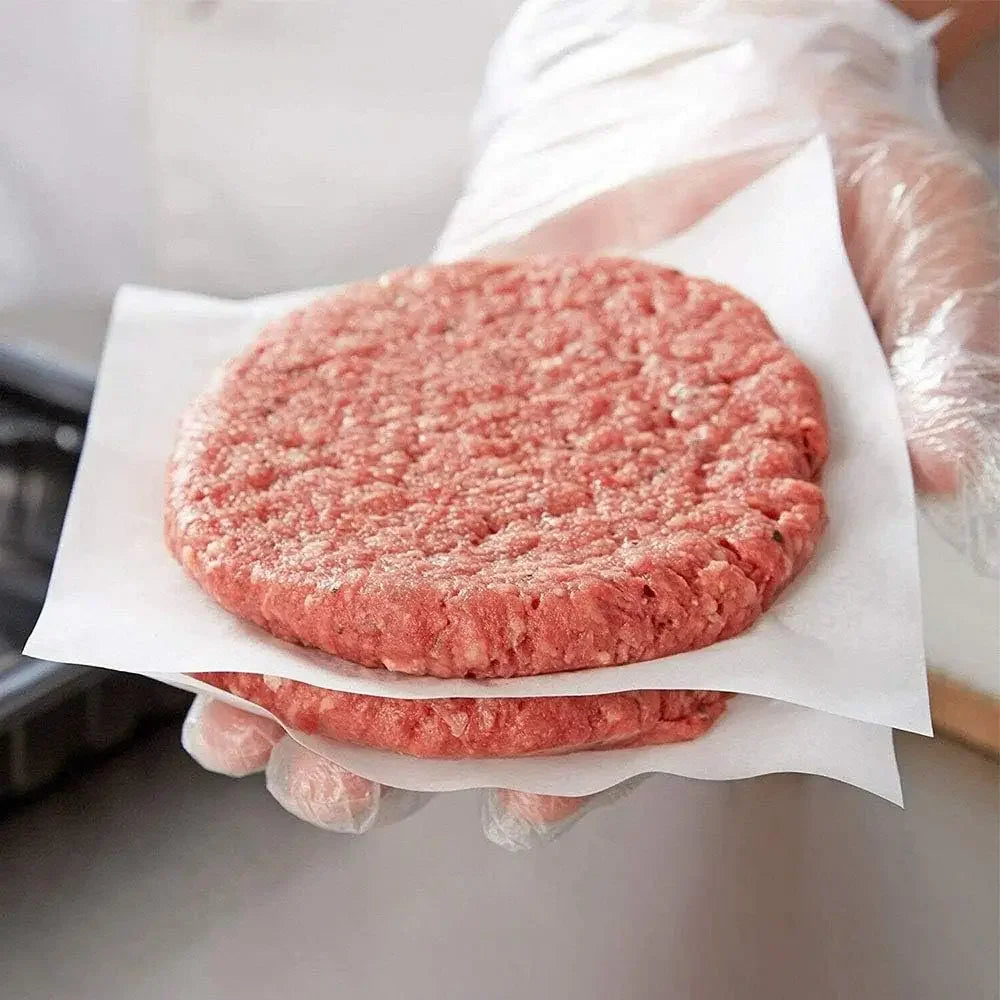 Non-Stick Burger Paper, 100&200 Pcs, 10cm Greaseproof Parchment Paper, Burger Patty Separator