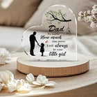 Heart Plaque Gift For Dad From Daughter For Birthday, Xmas, Fathers Day 10x10cm