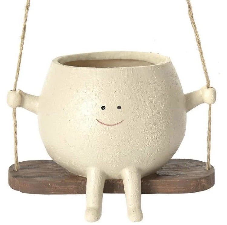 Cute Smiling Swinging Plant Pot