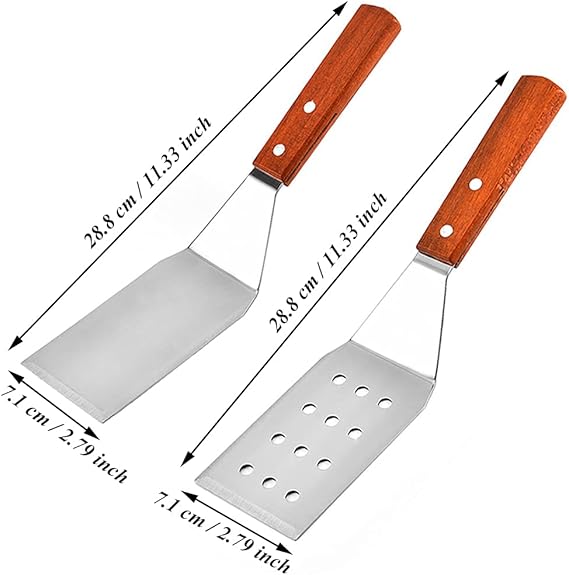 Wooden Handle, Stainless Steel Spatulas