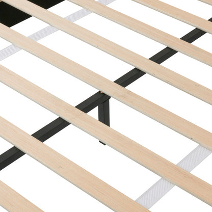 Velvet Upholstered Double Bed With Storage Drawers & Headboard Side Pockets