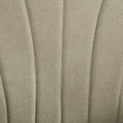 HOMCOM Upholstered Accent Chair With Rolled Arms And Solid Wood Legs - Beige