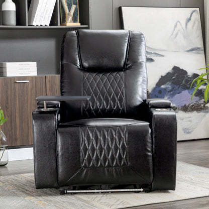 Heavy-Duty Power Recliner Armchair With USB Port, Cup Holder & Arm Storage