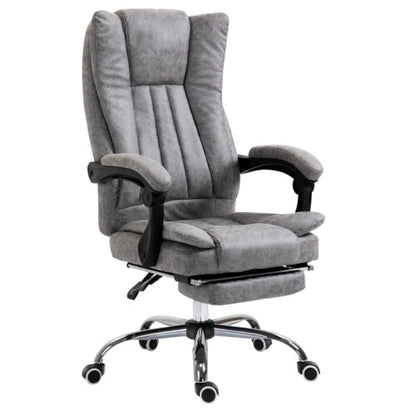 Vinsetto Home Office Chair Microfibre With Reclining Function, Foot & Armrests