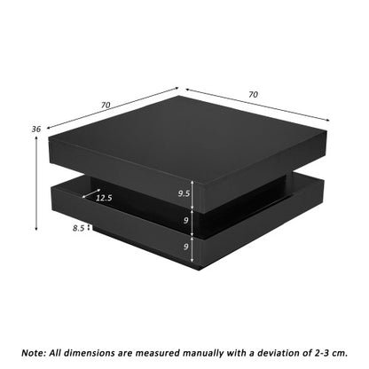 High Gloss Coffee Table. 360° Rotating Table Top With Multi-Colour LED Lighting