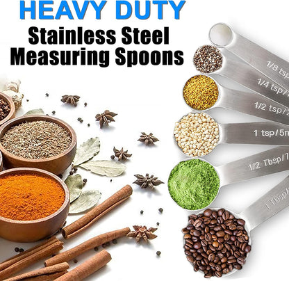 6pcs Multi-Purpose Measuring Spoons Stainless Steel