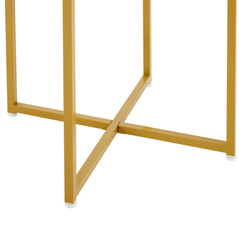 5-Piece Dining Set Marble Effect Table & 4 Padded Stools Space Saving Dining Set