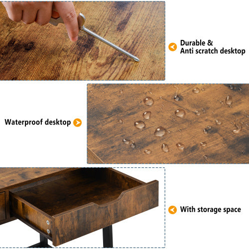 Computer Desk/Dressing Table With 2 Drawers Home Office Table For Study