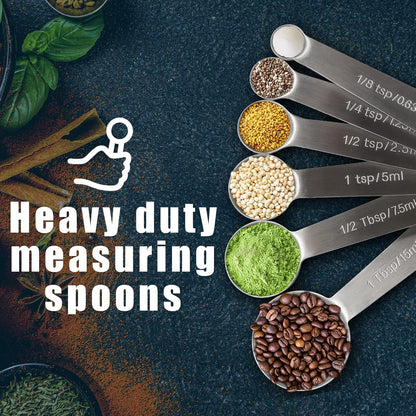 6pcs Multi-Purpose Measuring Spoons Stainless Steel