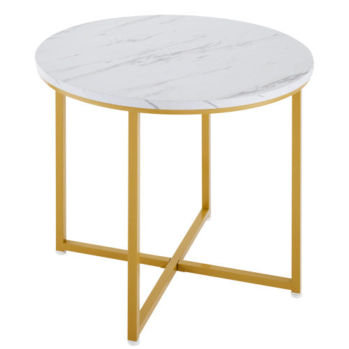 5-Piece Dining Set Marble Effect Table & 4 Padded Stools Space Saving Dining Set