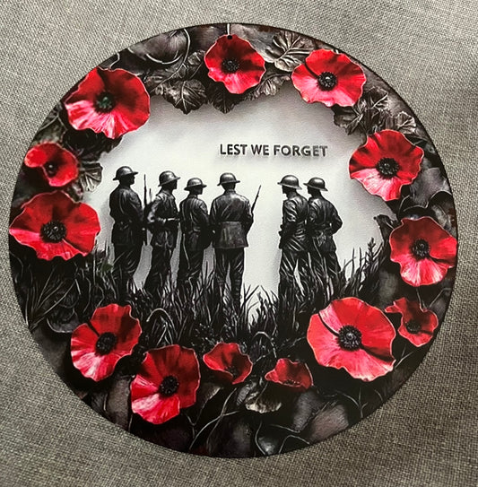 LEST WE FORGET Metal Wall Plaque