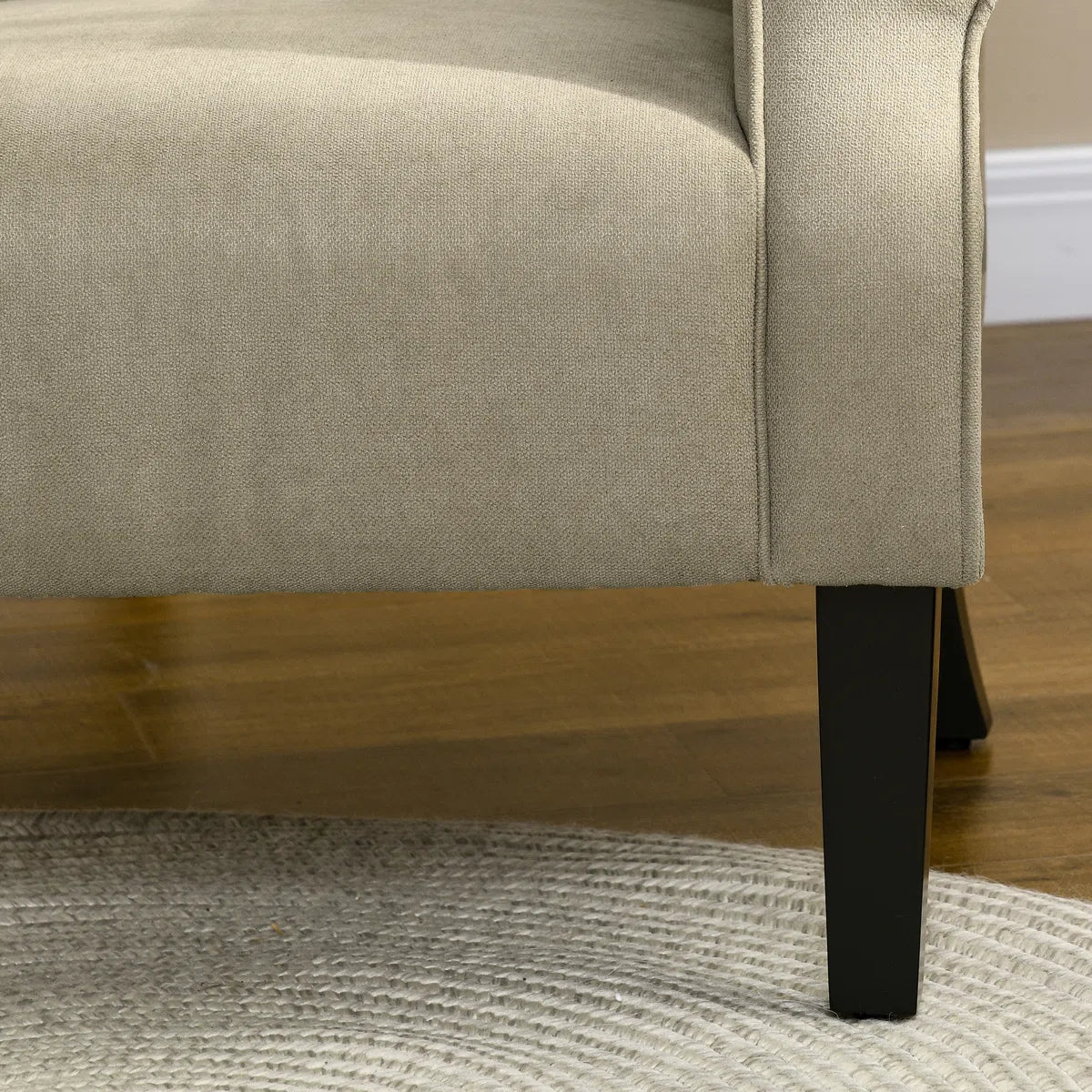 Upholstered Armchair, Solid Accent Chair With Rolled Arms