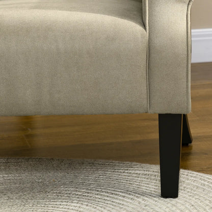 Upholstered Armchair, Solid Accent Chair With Rolled Arms