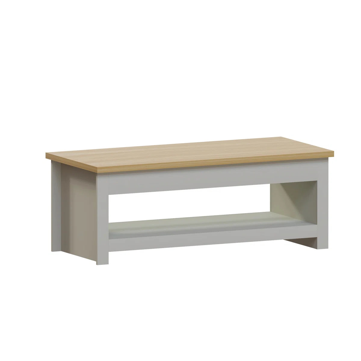 Sled Coffee Table With Storage. Two-Tone Living Room Table