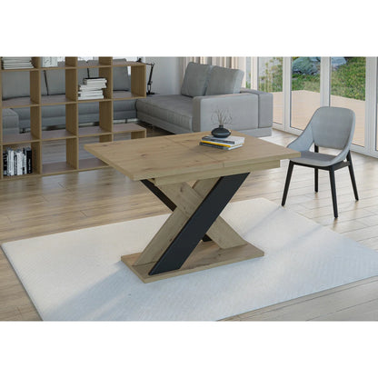 Extendable Dining Table X-Shaped Legs