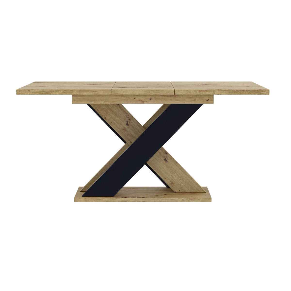 Extendable Dining Table X-Shaped Legs