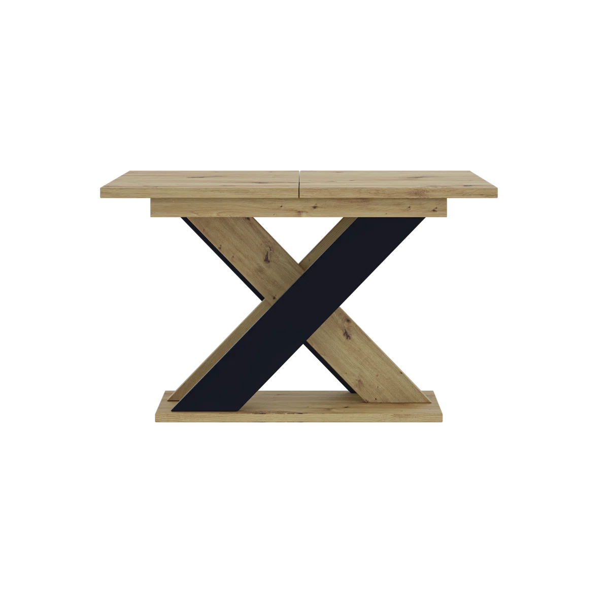 Extendable Dining Table X-Shaped Legs