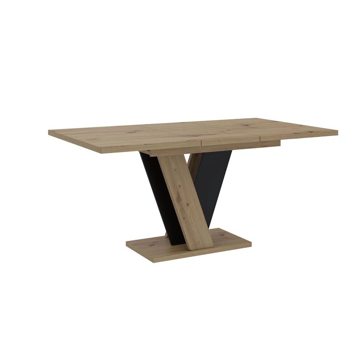 Extendable Dining Table with V Legs – Gloss Acrylic Finish, Modern Design, 6–8 Seater