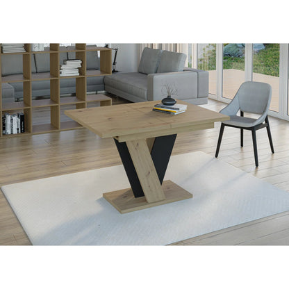 Extendable Dining Table with V Legs – Gloss Acrylic Finish, Modern Design, 6–8 Seater