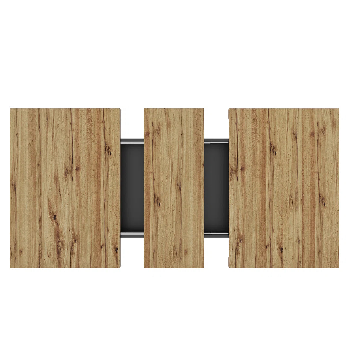 Extendable Checkered Dining Table with Hidden Storage – 110–140cm, Modern, Space-Saving Design