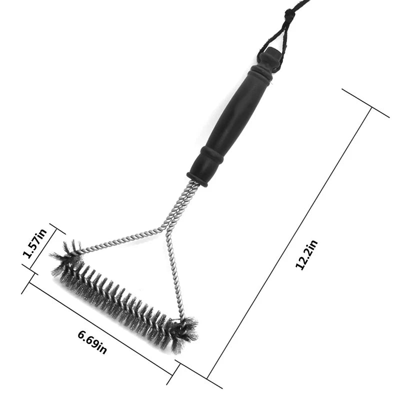 Heavy Duty BBQ Wire Brush. 30cm Grill Cleaning Brush