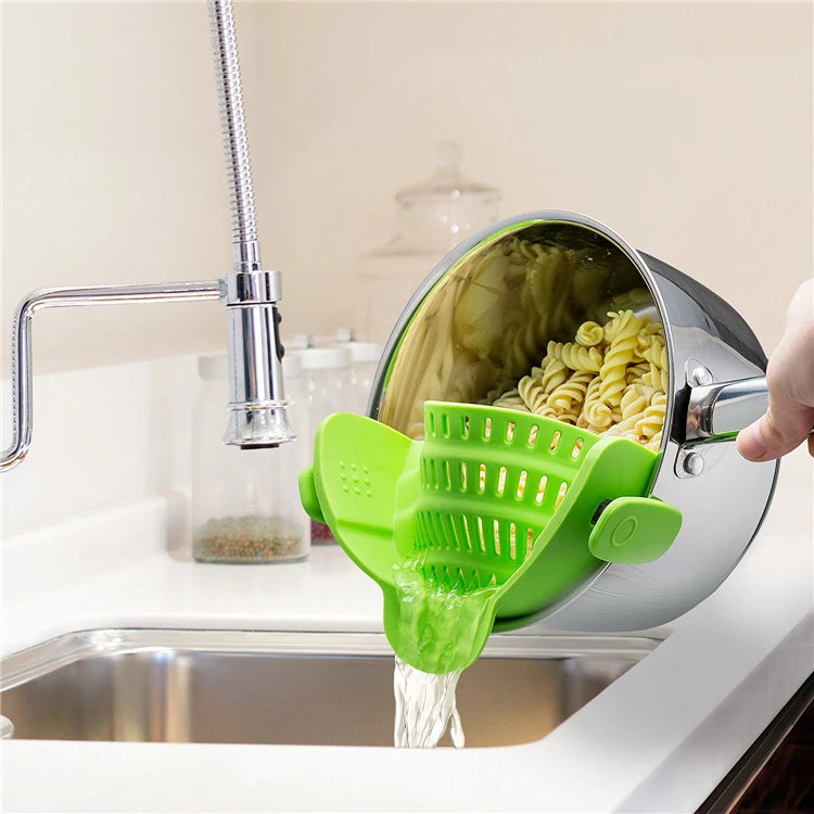 Silicone Clip-on Pan Pot Strainer