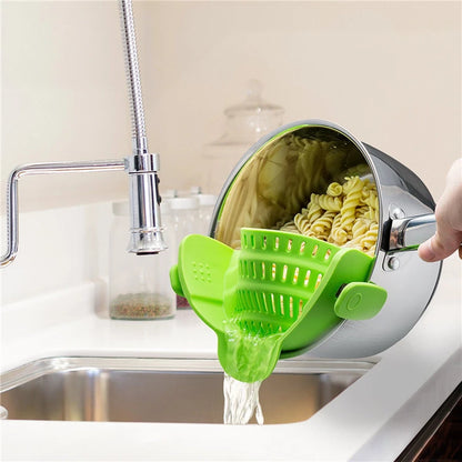 Silicone Clip-on Pan Pot Strainer