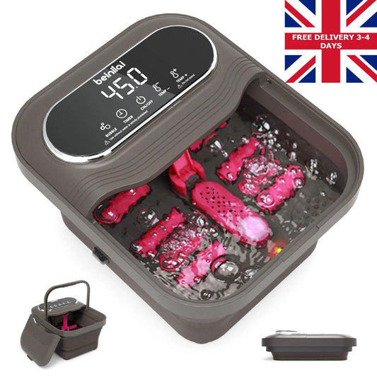 Luxurious Collapsible Electric Foot Spa Massager With XL Touch Screen Display