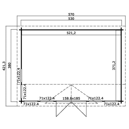 Luxury Garden Log Cabin with Clocktower Design – Spacious Double Door & 6 Double-Glazed Windows