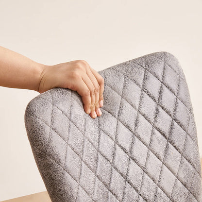 Vintage Suede Upholstered Dining Chairs (Set of 4)