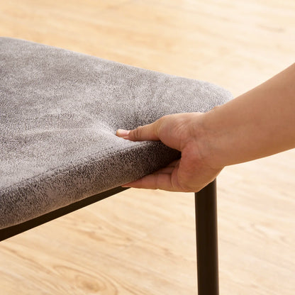 Vintage Suede Upholstered Dining Chairs (Set of 4)