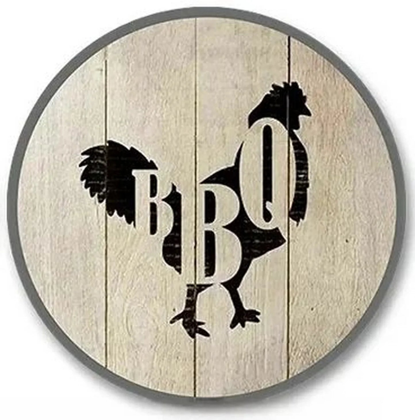 Retro Tin And Aluminium BBQ Signs. Novelty, Round, Vintage Style Signs For Garden, Shed, Man Cave, Restaurants And Cafes