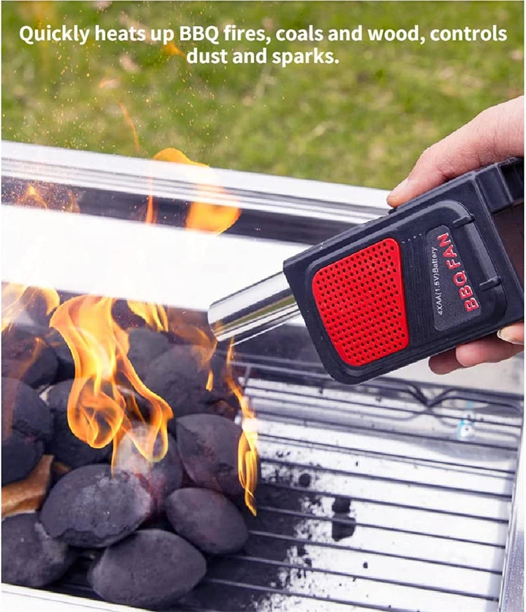 Electric Handheld BBQ Fan, Battery Operated Fire Stoker
