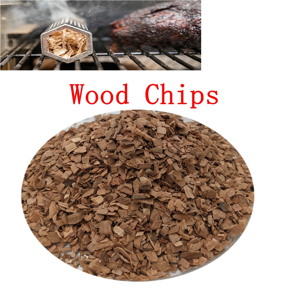 125g Eco-Friendly, Natural BBQ Woodchips For Enhanced Smokey Flavour. Apple, Cherry, Hickory, Oak