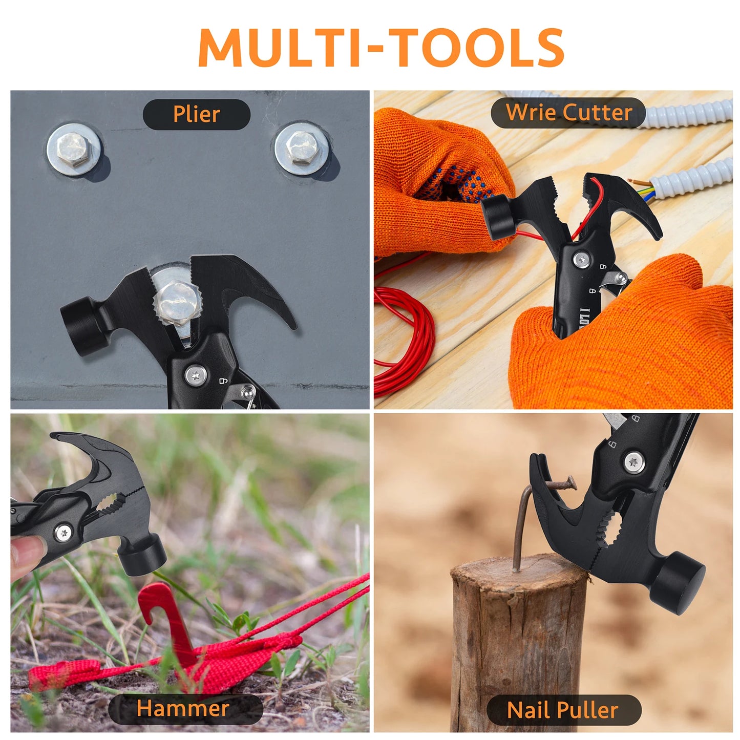 12in1 Multi-Purpose Hammer Tool, Unique Gift For Fathers Day, Christmas Or Birthday