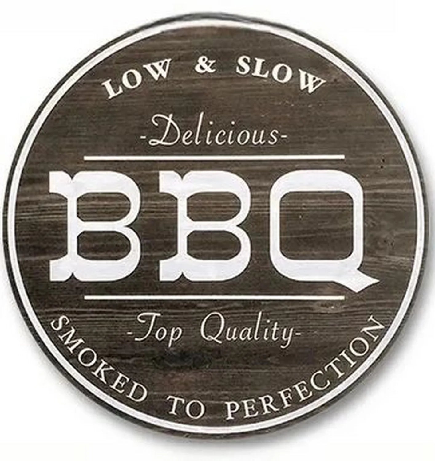 Retro Tin And Aluminium BBQ Signs. Novelty, Round, Vintage Style Signs For Garden, Shed, Man Cave, Restaurants And Cafes