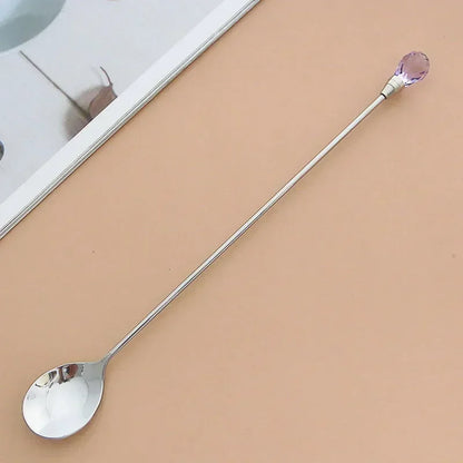 Diamond Stirring Spoons with Exquisite Crystal Design