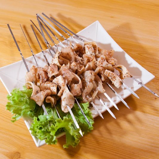 Stainless steel BBQ skewers