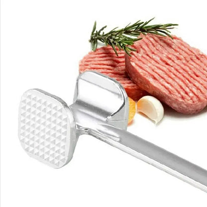 Meat Tenderizer Hammer, 19cm Double Sided Stainless Steel Chicken, Conch, Veal Cutlets & Beef, Steak Pounder.