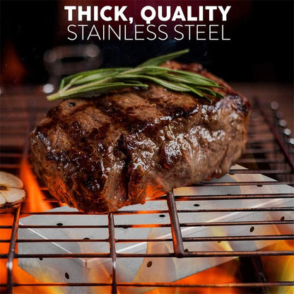 BBQ Woodchip Smoker Box, Stainless Steel Heavy Duty For Added Smokey Flavour. Gas And Charcoal BBQ Essential