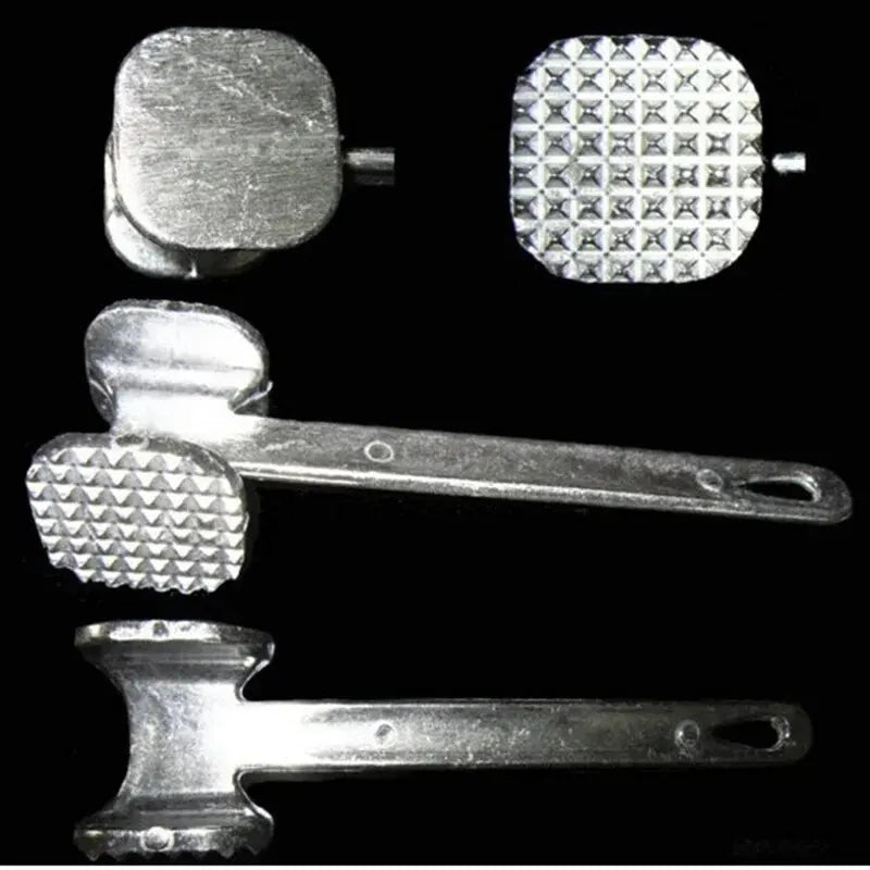 Meat Tenderizer Hammer, 19cm Double Sided Stainless Steel Chicken, Conch, Veal Cutlets & Beef, Steak Pounder.