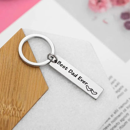 BEST DAD EVER Engraved Keyring