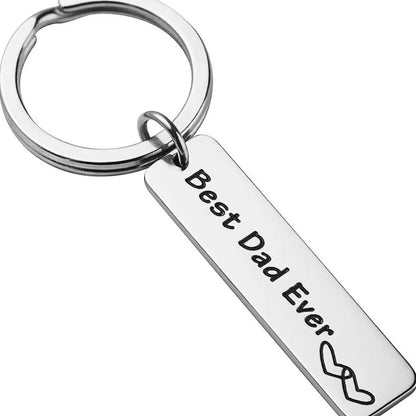 BEST DAD EVER Engraved Keyring